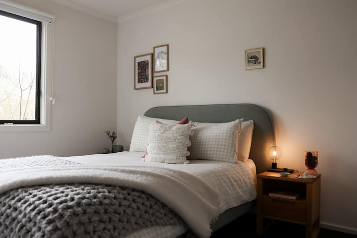 Take in the creek, garden and valley views from each bedroom.