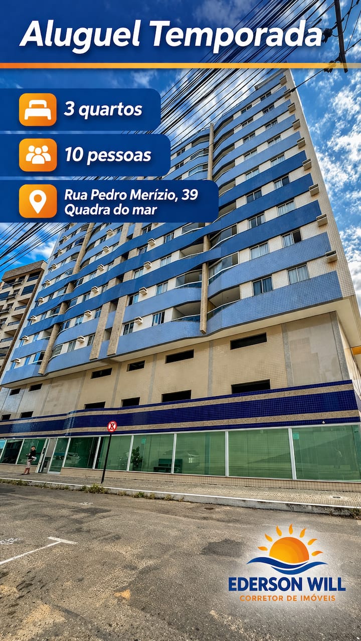 Esquina Mar Com 3 Quartos, 1 Suite, 1 Vaga Portaria 24hrs. - Guarapari