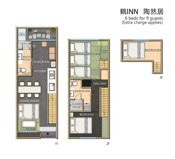 cortis エアビ popup【こるりん】 TsuruINN] 5 min Teradacho, Direct to Umeda - Houses for Rent in