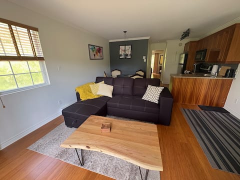 Condo with ski slope view