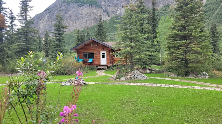 山の中の快適でリラックスできるブルームーン・ログハウス