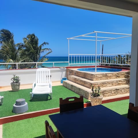 Large sea villa for 8 people with light generator