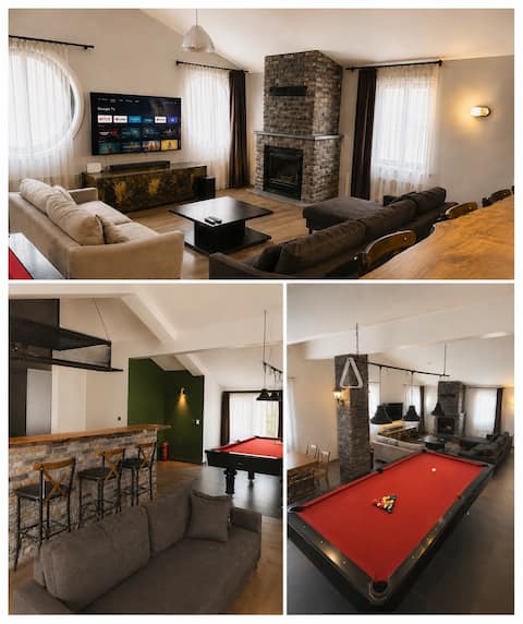 Fireplace & Billiards 12+ People • Duplex |