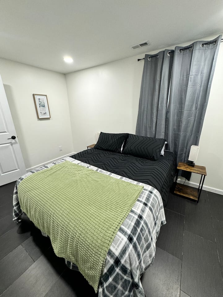 Bedroom #3 with Queen Size bed, Smart TV, Dresser and Closet