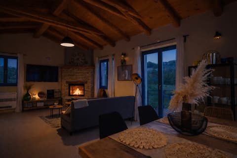 Villa Toro with an infinity pool under Motovun