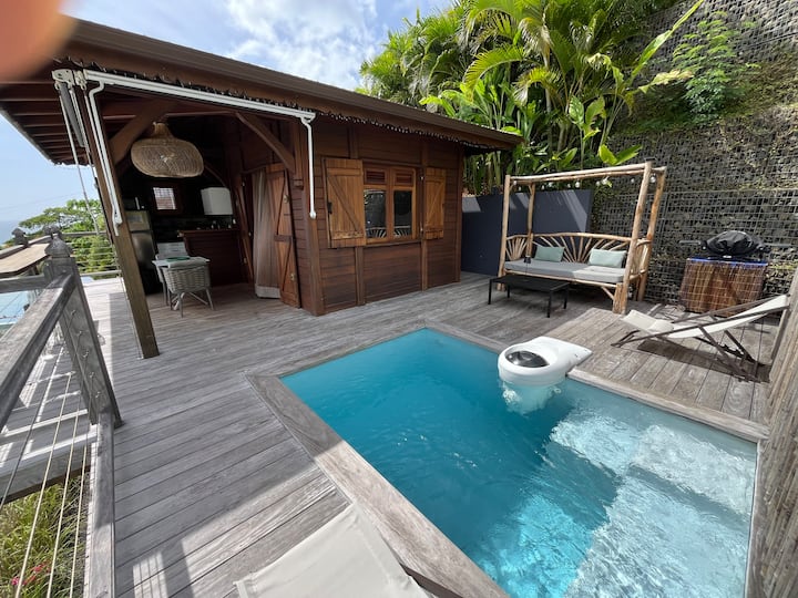 Mini Villa 1ch Piscine Privée Vue Mer Et Accès Mer - Martinique