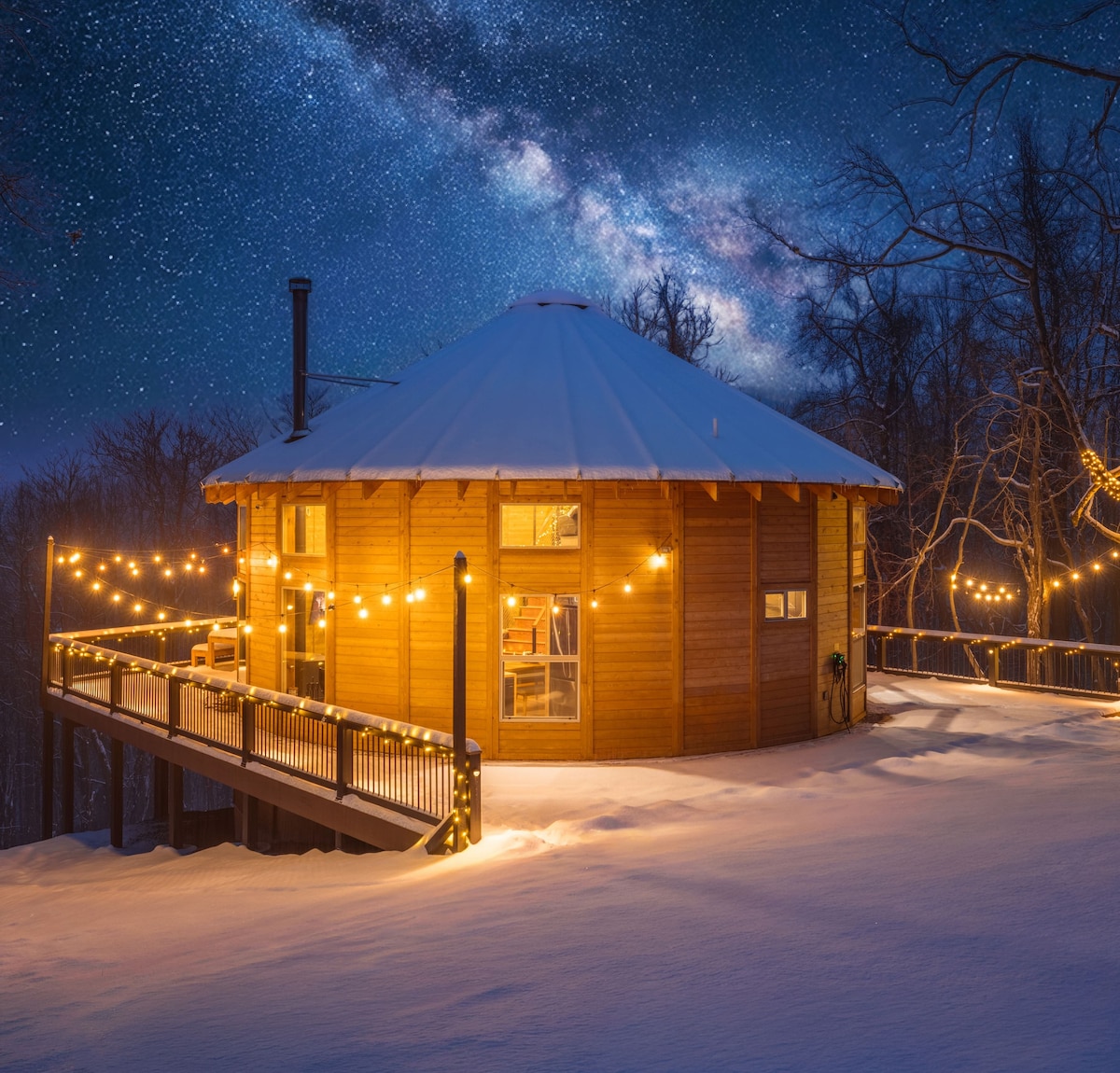 Shenandoah Yurt: Hot Tub~Wood Stove~WiFi~EVcharger - Yurts for