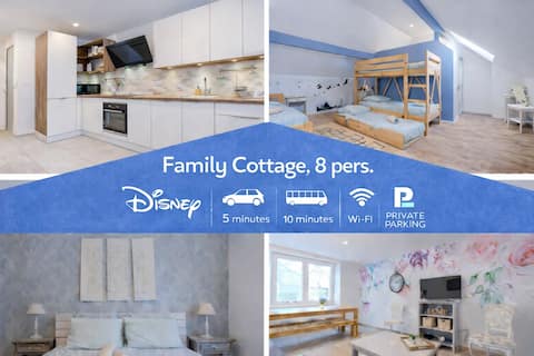 Family Cosy Cottage 3 ch. 2 sdb, 5 min. Disneyl!