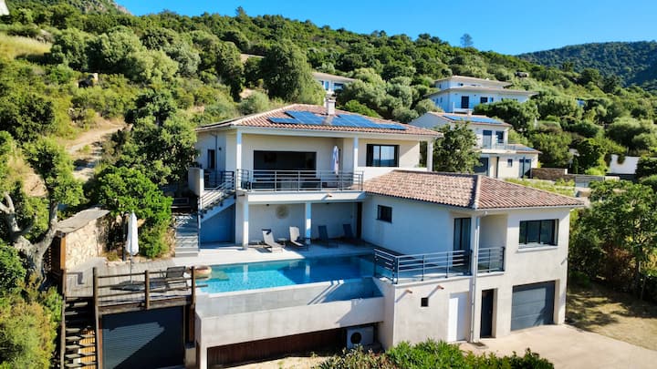 Villa Vue Mer  Piscine - 5 Min Des Plages - Pinarellu
