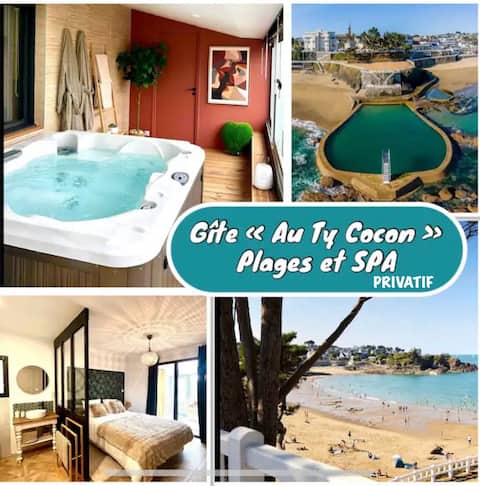 Cottage with private Jacuzzi/Beaches (950 m)/GR34