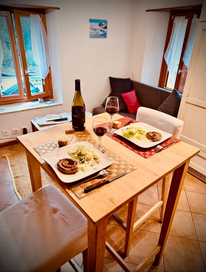 Grand Studio Meublé, Très Calme Avec Terrasse - Martigny