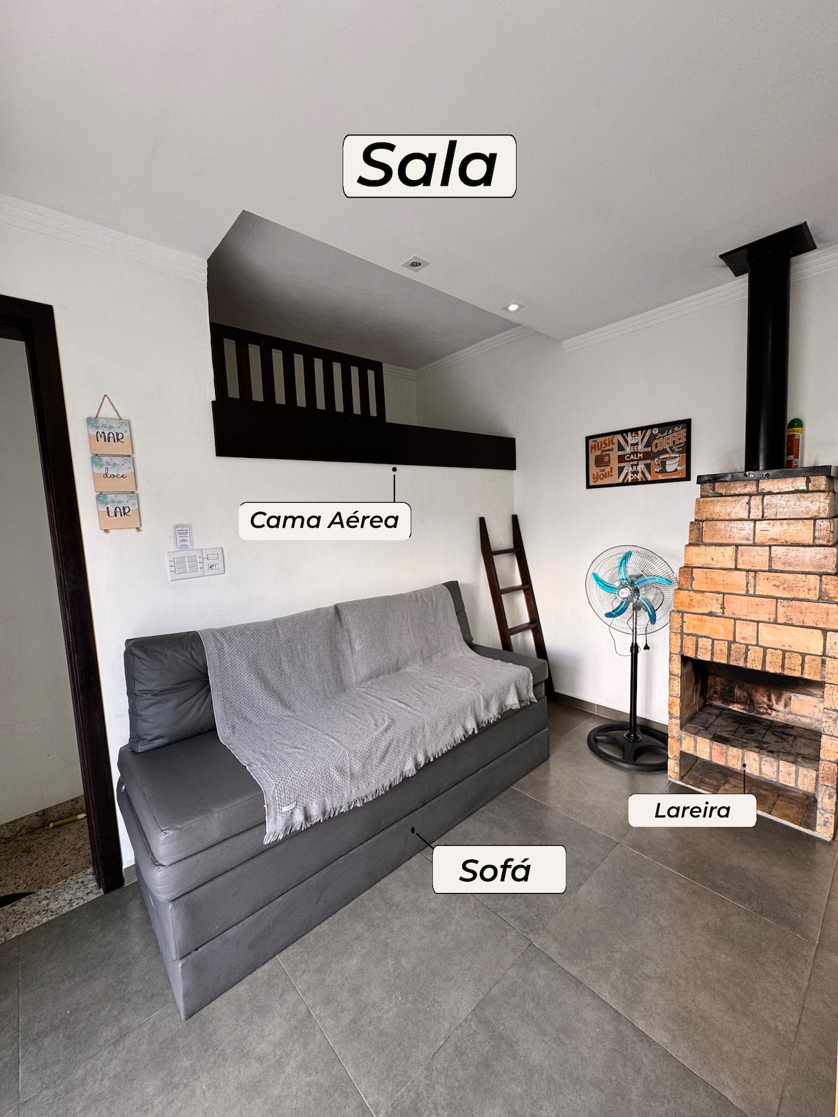 Anúncio popular: Sobrados Molhes 1 room in front of the beach with air-conditioning em Criciúma