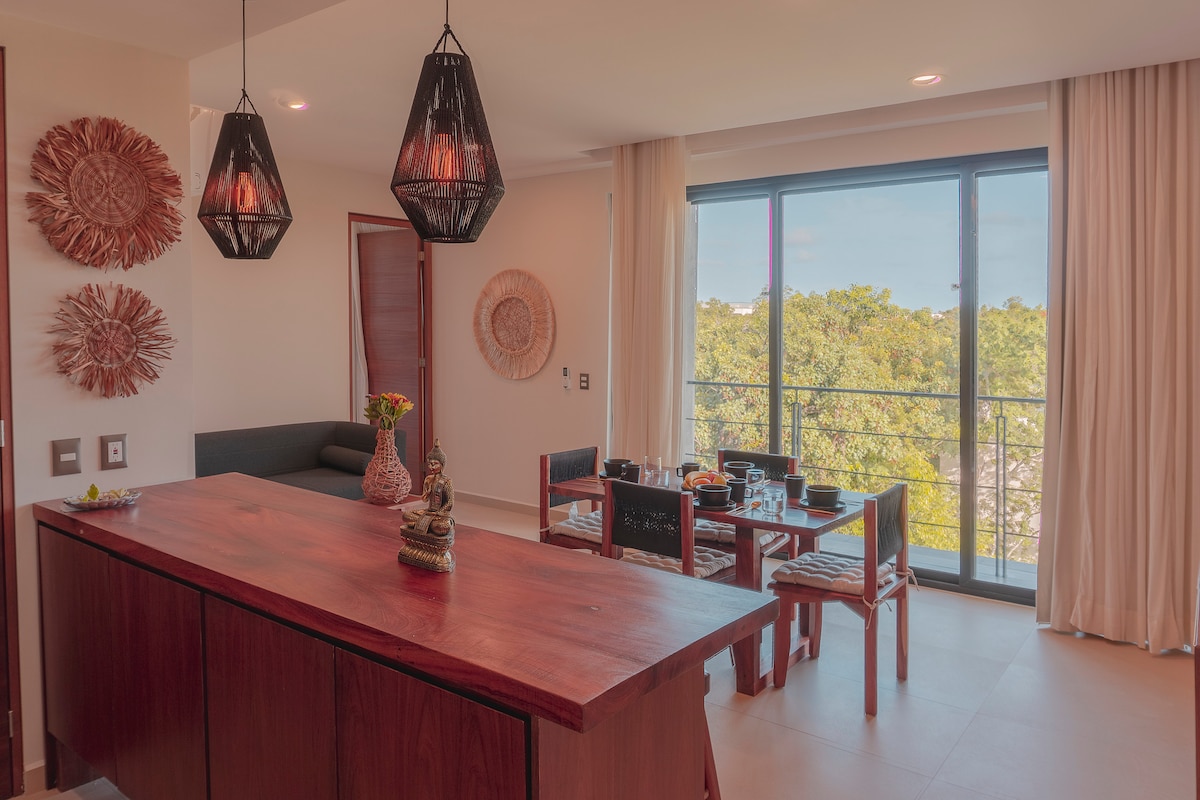 Anuncio de Airbnb popular: *Zen retreat, pool at doorstep, minutes to beach* en Tulum