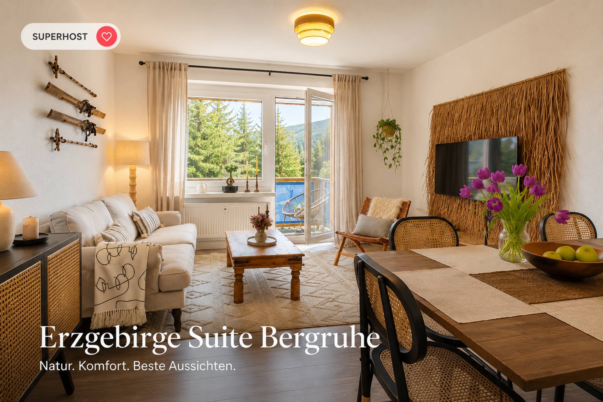 Erzgebirge Suite | Nature & Balcony at Fichtelberg