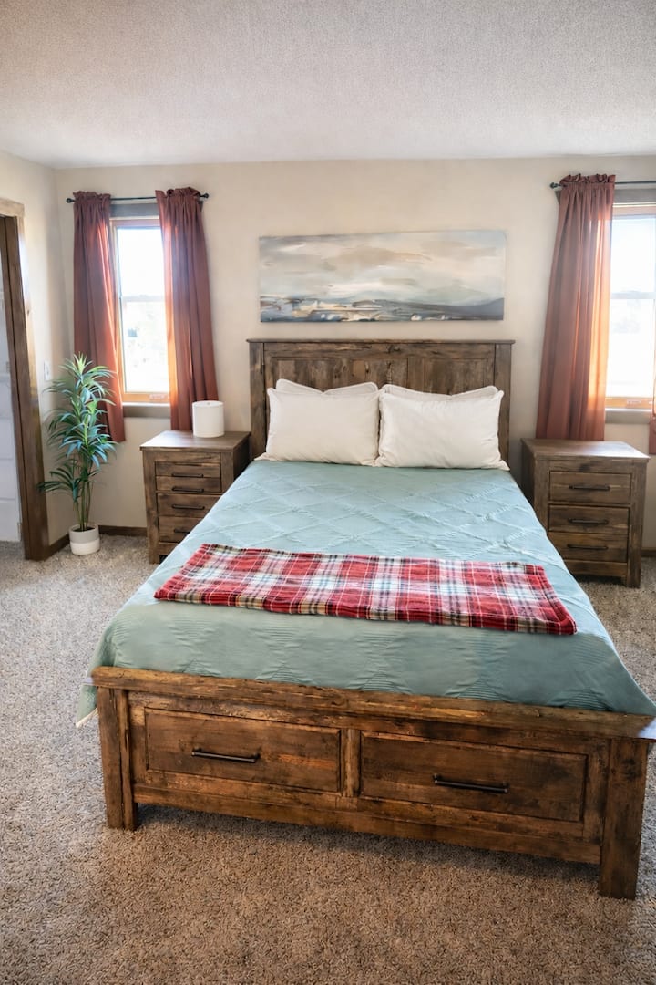 Guests enjoy the comfort of every bed in our home. This Queen size bed will not disappoint!