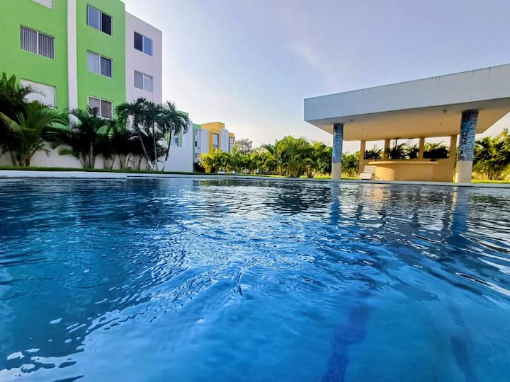 Comfortable apartment with pool in Cayaco, Puerto Marqués.