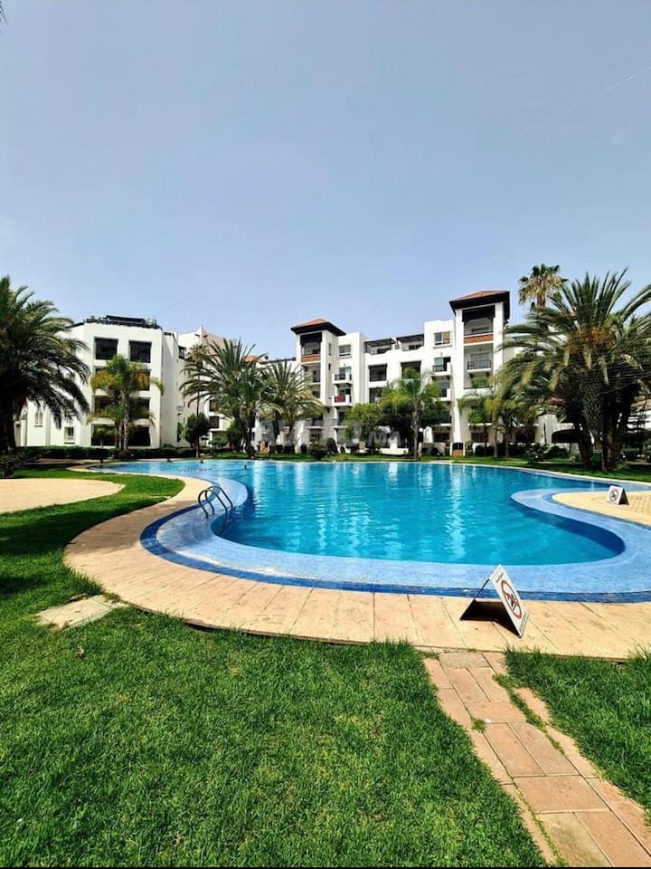 Luxury Pool View 3 Bedroom Flat In Marina Agadir - Agadir