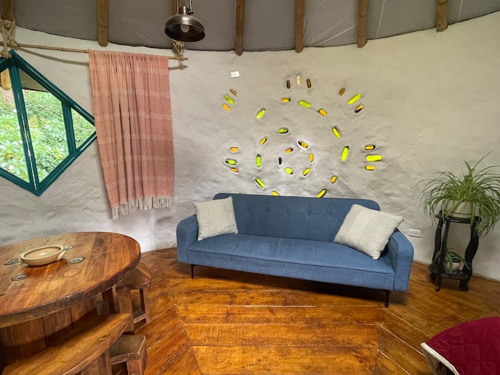 Yurta Acogedora Rodeada De áRboles Cerca De Tabio. - Tabio