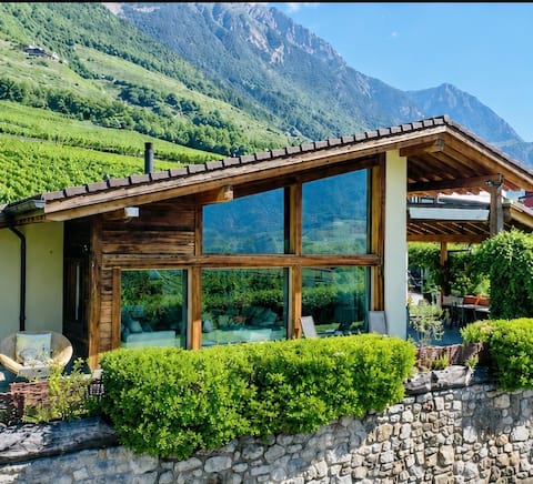 Sublime chalet with hot tub in the vineyards