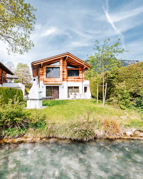 Riverside Chalet Dreitorspitz – Sauna & Garden