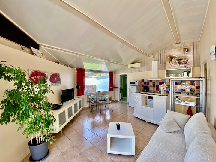 Villa F2 Indép, Piscine Privée, Clim, Plage, Calme - Le Grau d'Agde