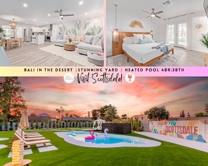 Bali in the Desert - Stunning Yard - Heated Pool! - Houses for