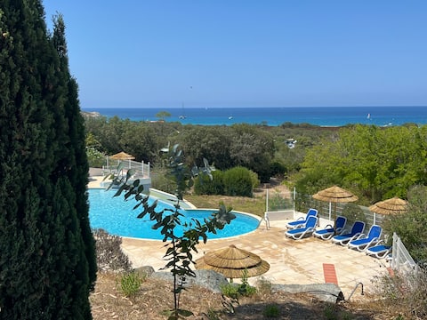 terraced house sea view wifi near Ile Rousse