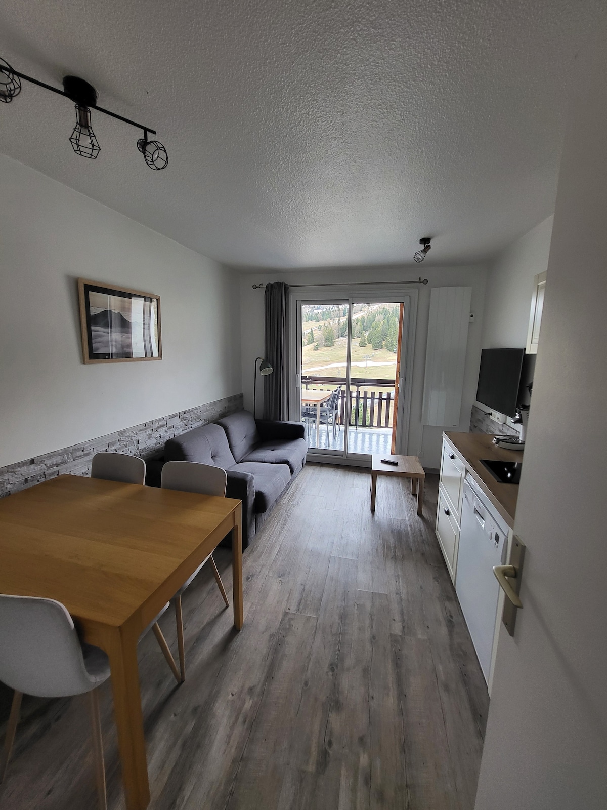 Successful Airbnb property: snow front apartment overlooking Pic de Bure in Dévoluy