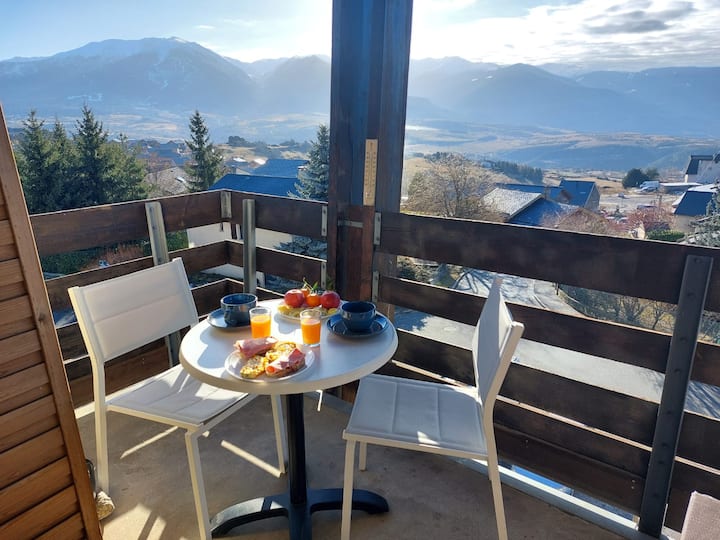 Douillet Studio Superbe Vue 180° Sur Les Montagnes - Font-Romeu-Odeillo-Via