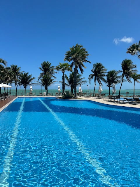 Popular Airbnb listing: Beachfront apartment with pool in Cabedelo
