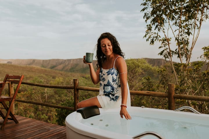 Entire home with 1 bedrooms in Alto Paraíso De Goiás - Chalé em São Jorge com uma Vista Incrível!