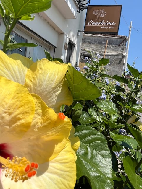 Casanima, the kiss, a view with character near Taormina