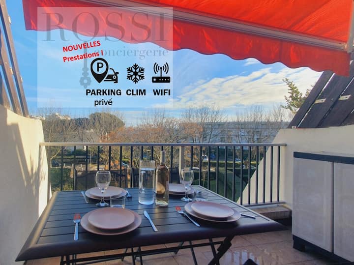 Sérénité à Deux Pas Des Plages Parking Clim Wifi - La Grande-Motte