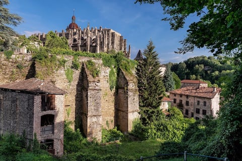 large studio in the center of the village