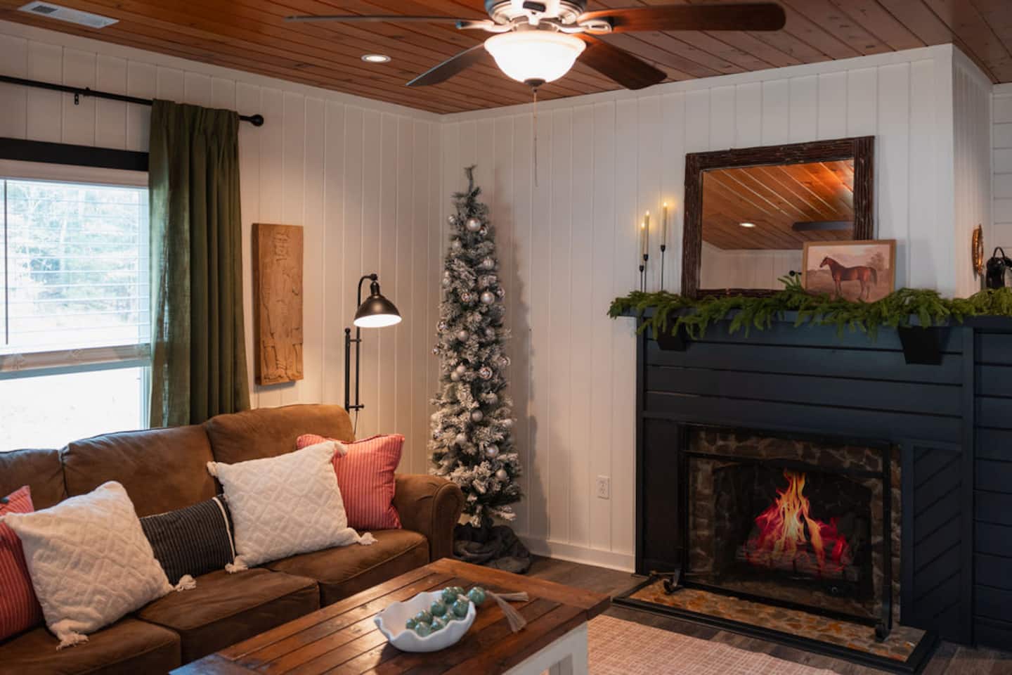 Settle in by the gas fireplace with the Christmas tree glowing and nothing on the schedule but a slow, cozy holiday