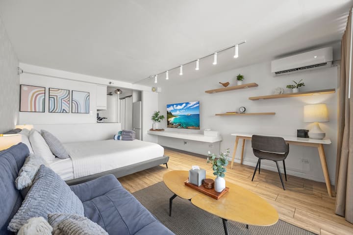 25f-cozy & Modern Queen Studio-waikiki Beach - 래니카이 비치