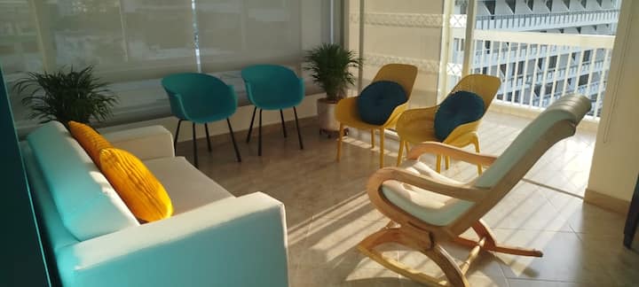 Hermoso Apartamento Con Terraza Y Vista A La Playa - Santa Marta, Colombia
