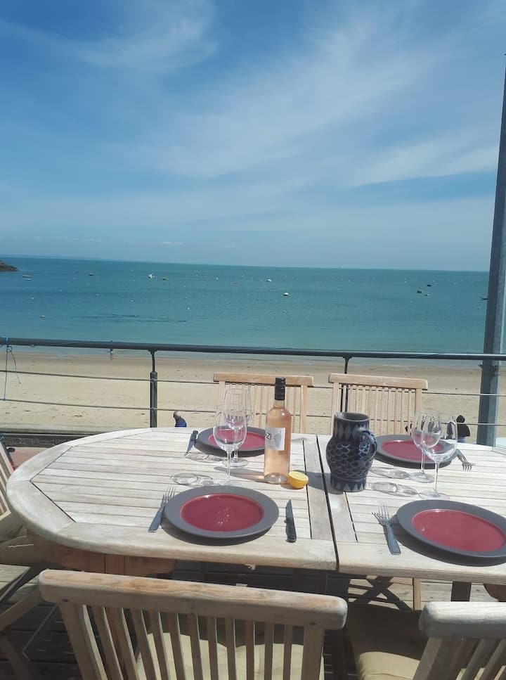 Duplex Plage De Port Mer, Vue Sur Mer - Cancale