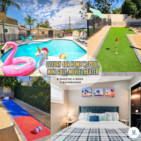 Luxury 4BR Home w/ Pool, Mini Golf & Movie Theater