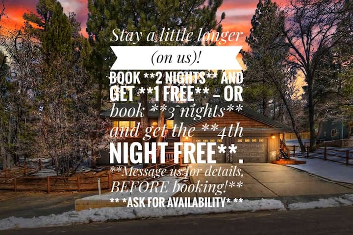 Oak Pines Lodge I Spa + 2 Fireplaces In Big Bear - California