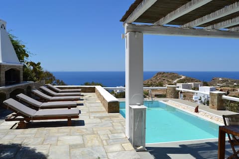 Villa Giulia, Seaview Villa - near Chora