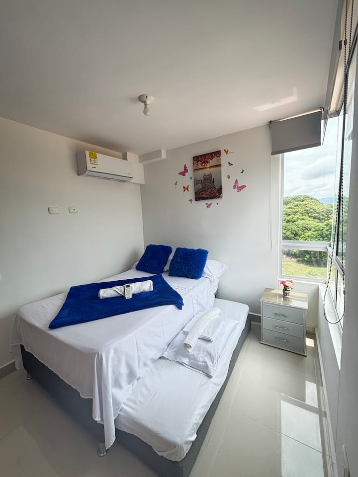 Chambre 3 avec lit principal et lit gigogne