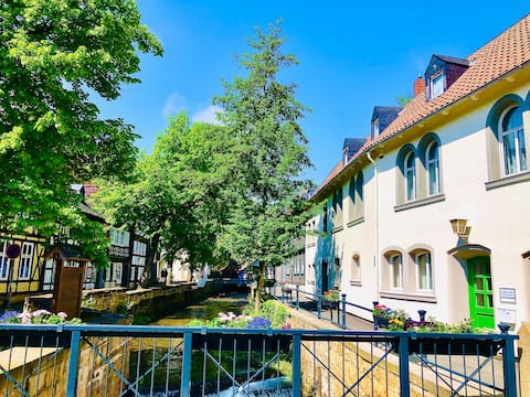 ★Apartment directly on the Harz river Gose 🅿️ PARKING SPACE WI-FI★