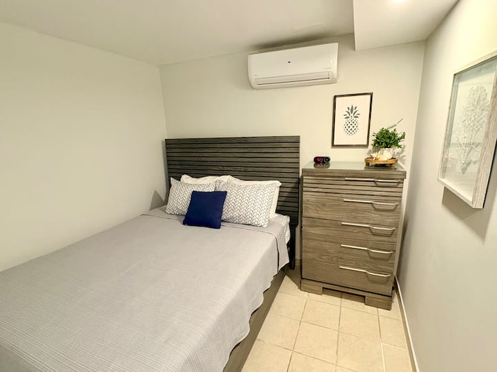 Queen bed in private second bedroom