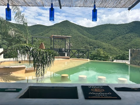Oasis at the foot of the Mountain
