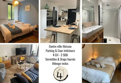 "La Maison 4" city center/quiet/4 bedrooms