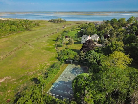 Water Views & Private Tennis Court!