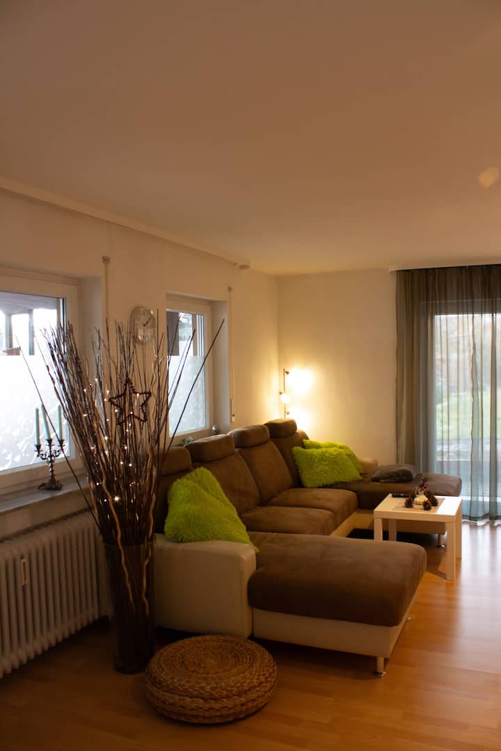 Bright, friendly, with a view to the terrace