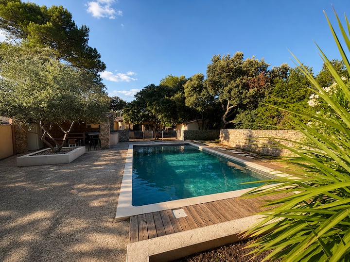 Villa, Piscine, Garrigue Quartier Planette Nimes - Nîmes