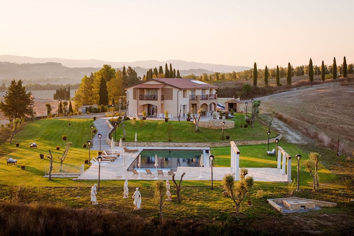 Villa Campana - Villa De Luxe Avec Piscine Privée - Volterra
